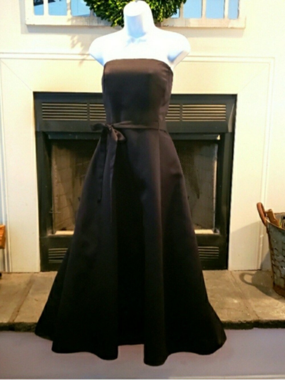 Vintage Adrianna Papell Strapless Fit And Flare Formal Full Length Maxi Dress